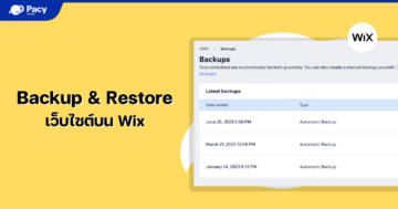 วิธีการ Backup แล Restore เว็บไซต์บน Wix